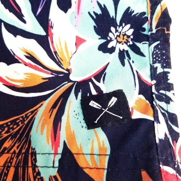 MBX Premium Goods Mens Swim Trunks Floral Flex Fit Elastic Waist Drawstring Sz L - Picture 3 of 7